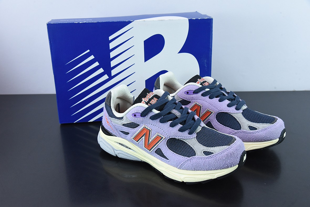New Balance NB990系列 高端美产复古休闲跑步鞋浅紫 M990TD3