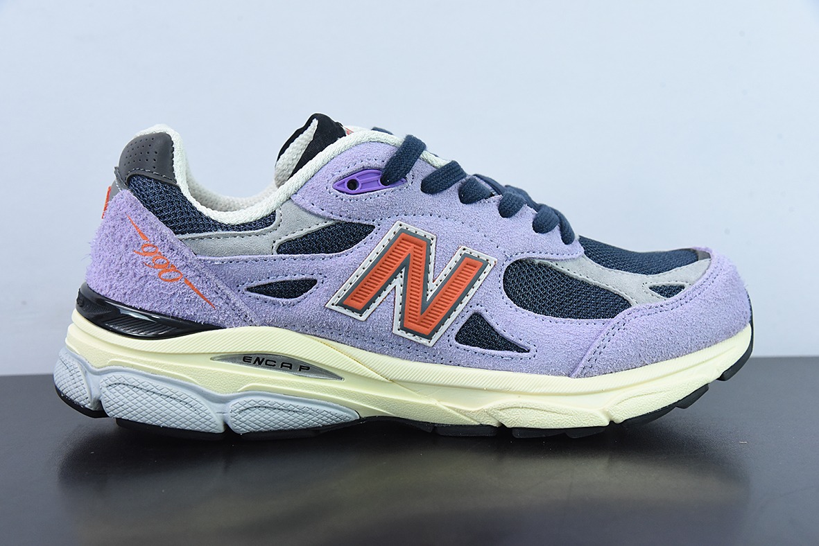 New Balance NB990系列 高端美产复古休闲跑步鞋浅紫 M990TD3