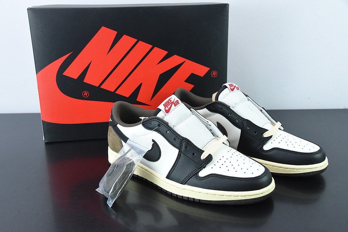 Air Jordan 1 小ts 黑白棕色 Low Dark Mocha 低帮摩卡板鞋 货号:cq4277-105