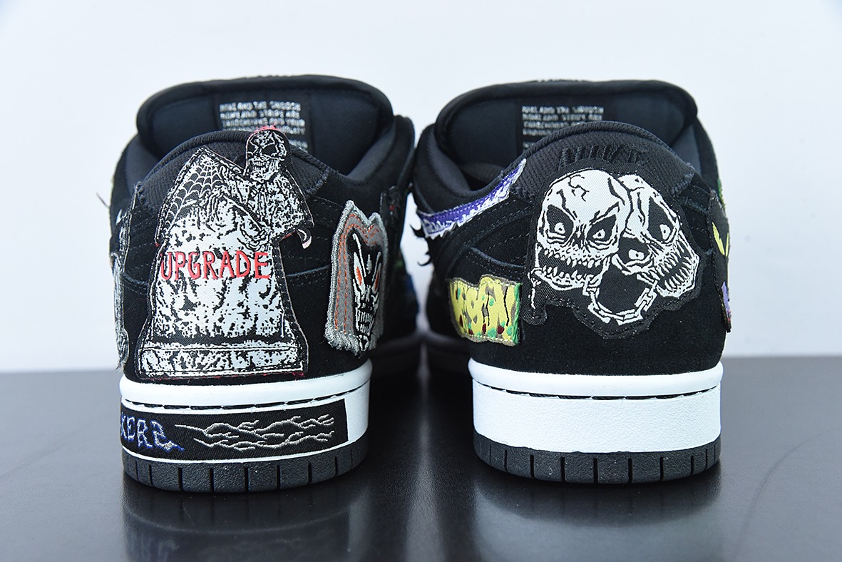 Neckface x Nike SB Dunk Low"Halloween"扣篮系列低帮休闲运动滑板板鞋“黑彩噩梦补丁”DQ4488-001