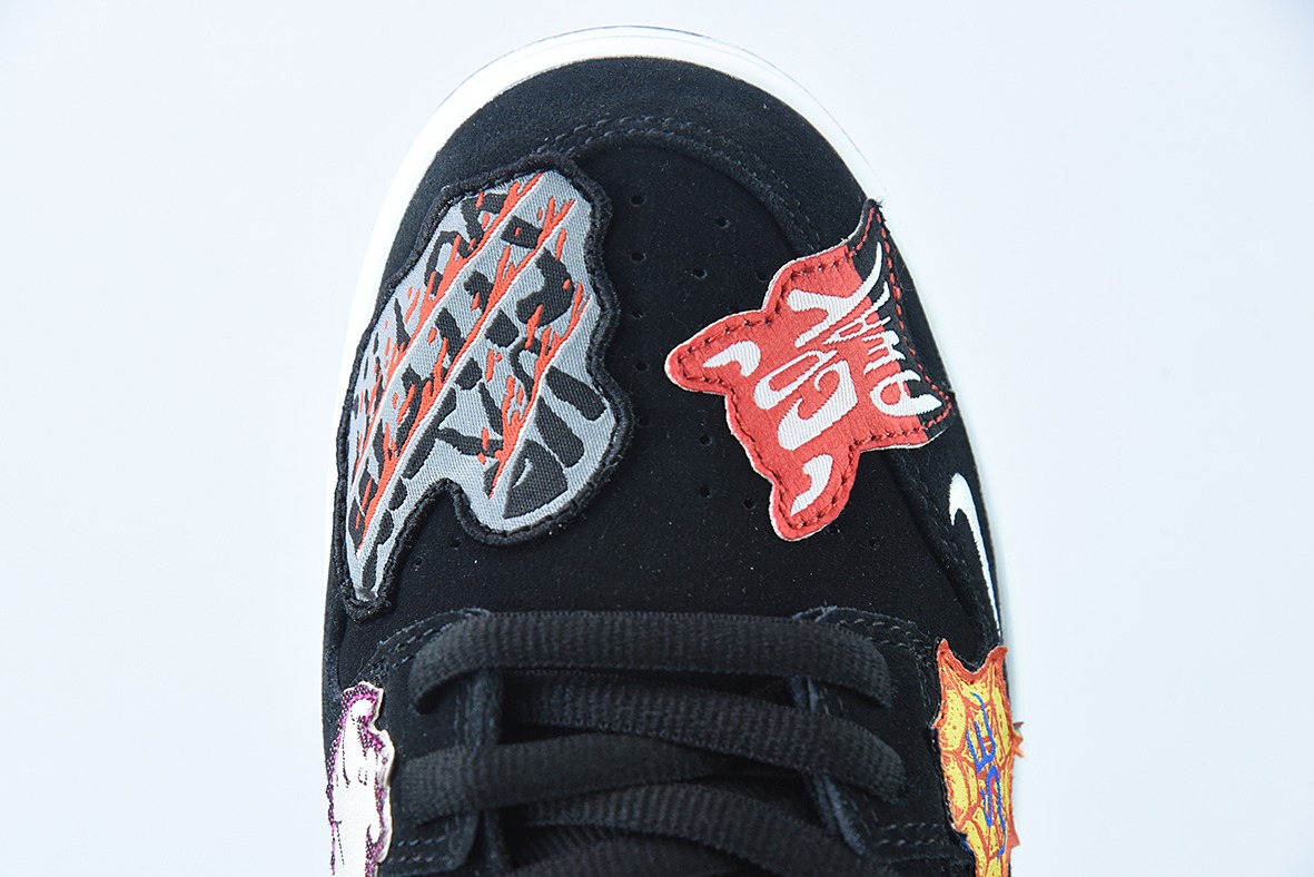 Neckface x Nike SB Dunk Low"Halloween"扣篮系列低帮休闲运动滑板板鞋“黑彩噩梦补丁”DQ4488-001