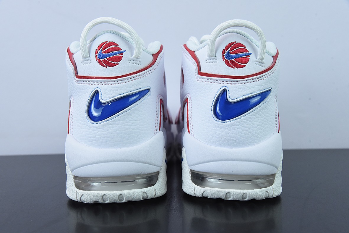 Air More Uptempo 纯原白红蓝男女同款运动鞋 货号：DX2662 100