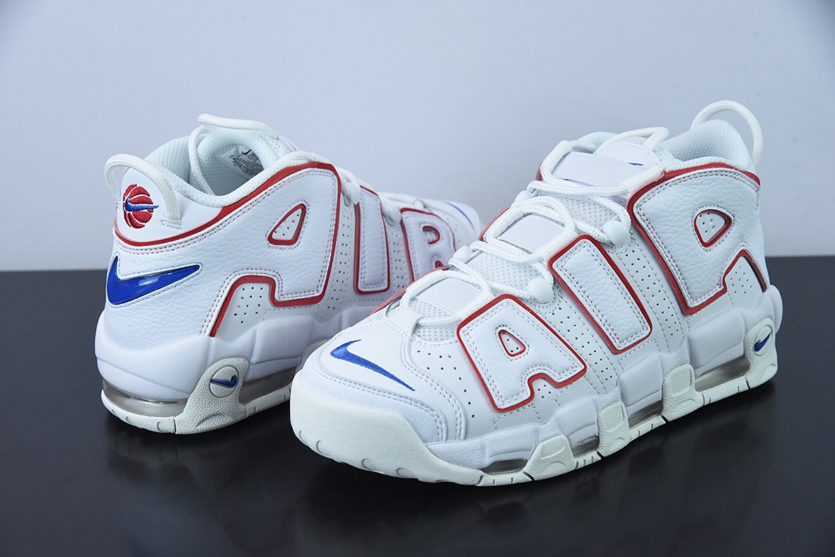 Air More Uptempo 纯原白红蓝男女同款运动鞋 货号：DX2662 100