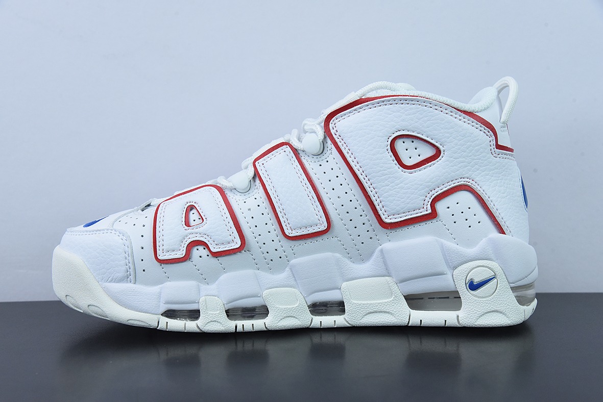 Air More Uptempo 纯原白红蓝男女同款运动鞋 货号：DX2662 100