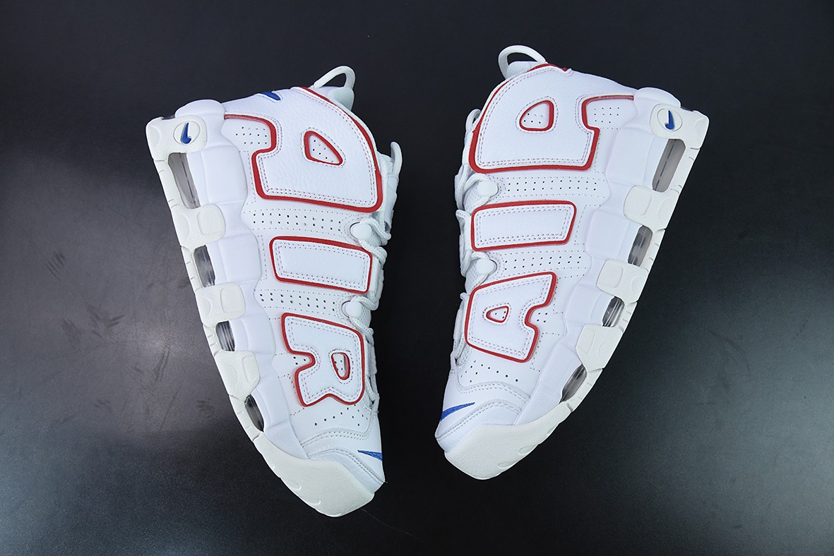 Air More Uptempo 纯原白红蓝男女同款运动鞋 货号：DX2662 100