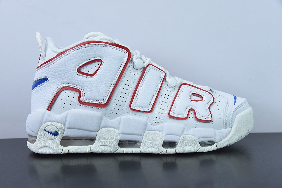 Air More Uptempo 纯原白红蓝男女同款运动鞋 货号：DX2662 100
