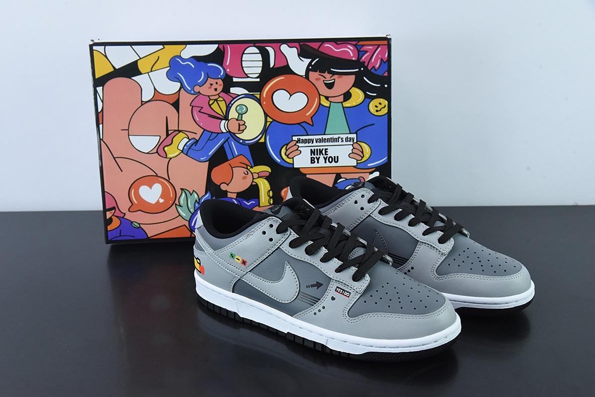 NK Dunk SB Low 定制配色 电玩像素 By You专属定制个性鞋款 货号:DD8066-168