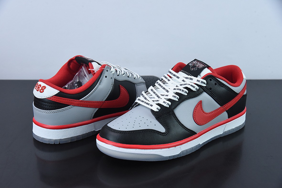 Nike SB Dunk Low “CAU Athletics” 黑灰红 大学联名低帮休闲板鞋 货号:DR6189 001