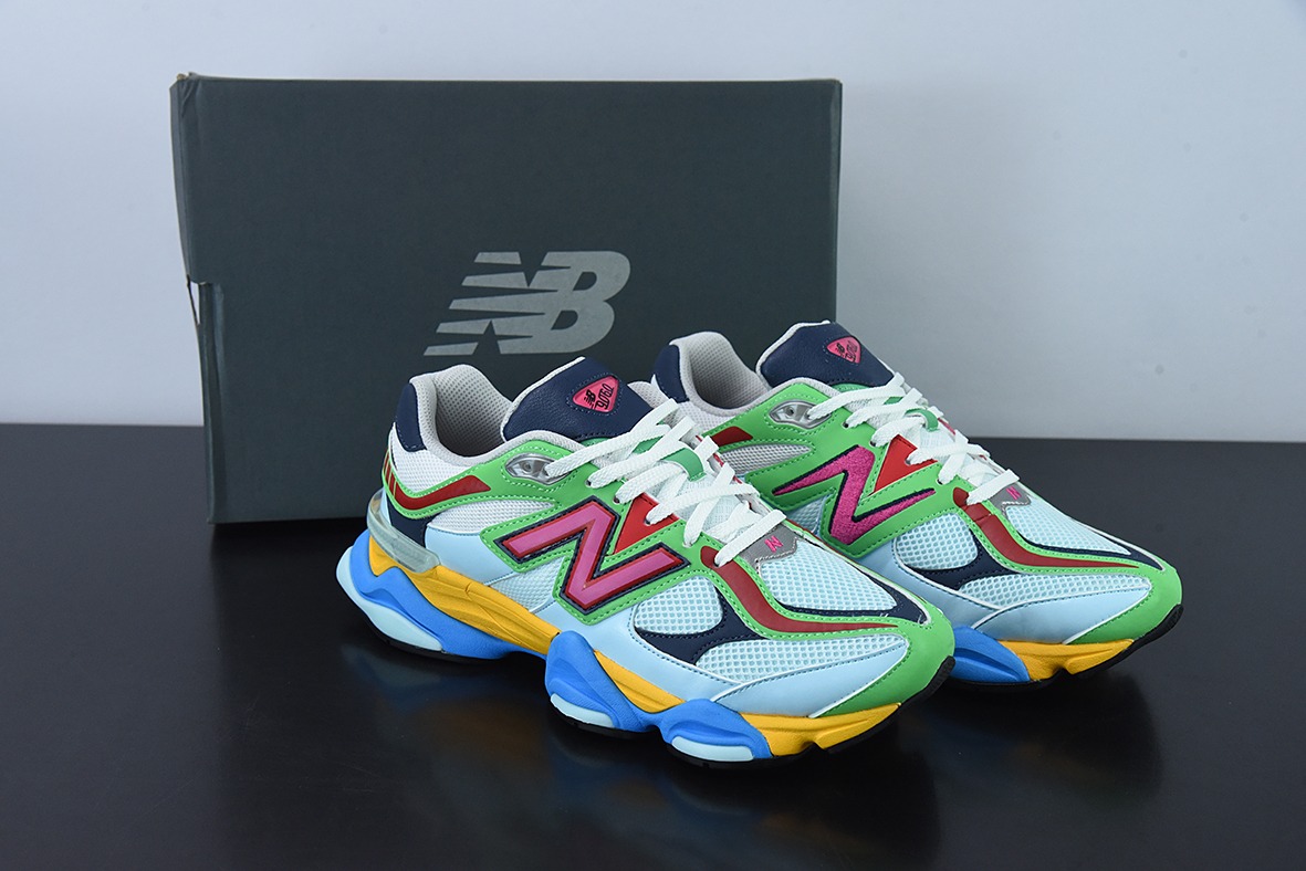Jo eFrsehogods x eNw Blaance NB9060联名款男女同款运动鞋 货号:U9060NBN 蓝绿黄