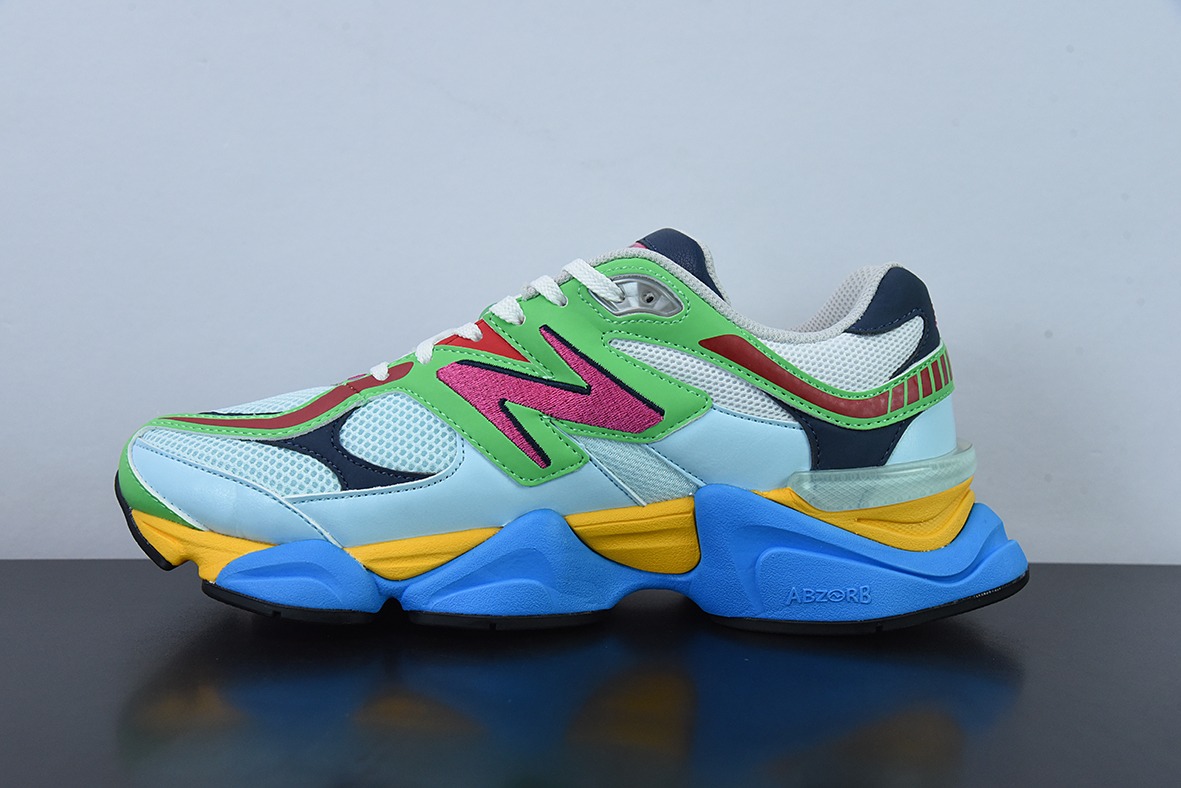 Jo eFrsehogods x eNw Blaance NB9060联名款男女同款运动鞋 货号:U9060NBN 蓝绿黄