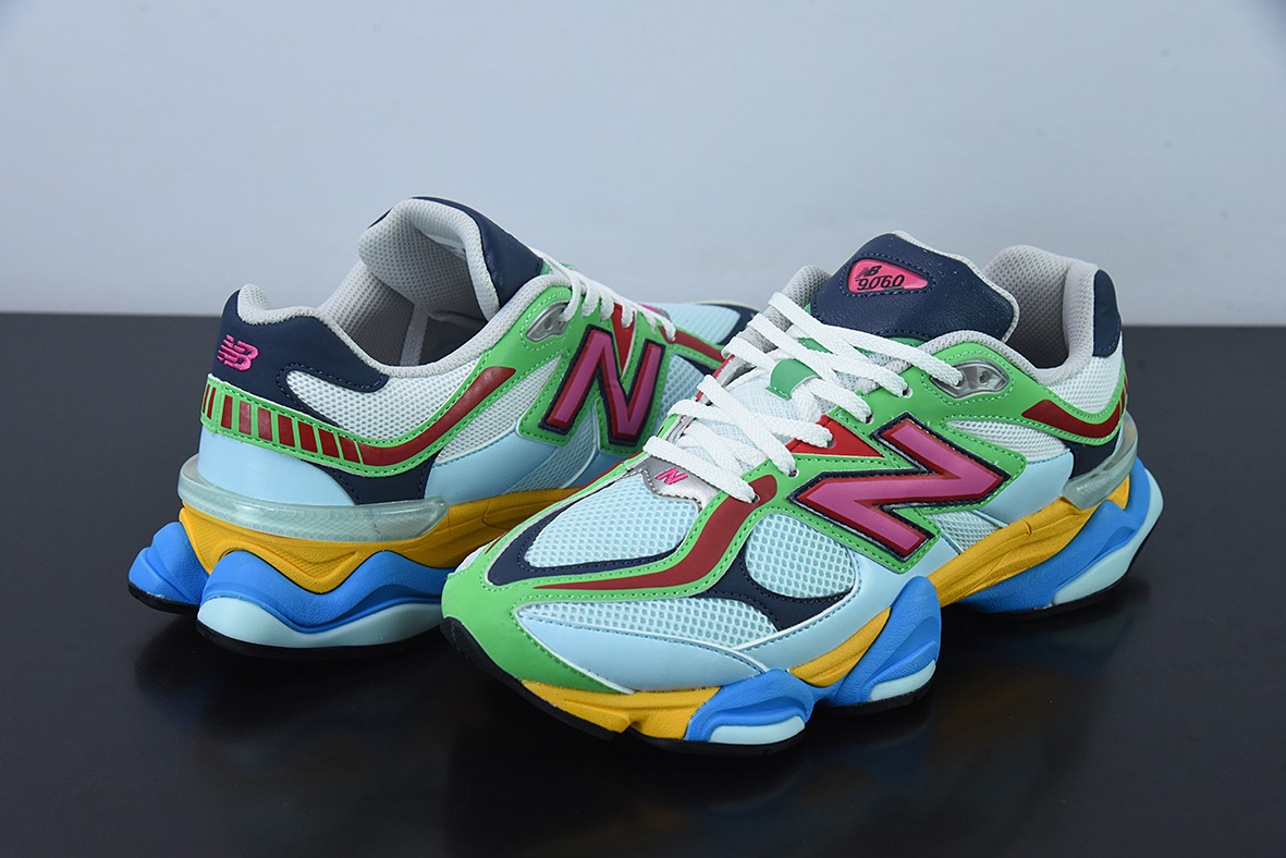 Jo eFrsehogods x eNw Blaance NB9060联名款男女同款运动鞋 货号:U9060NBN 蓝绿黄