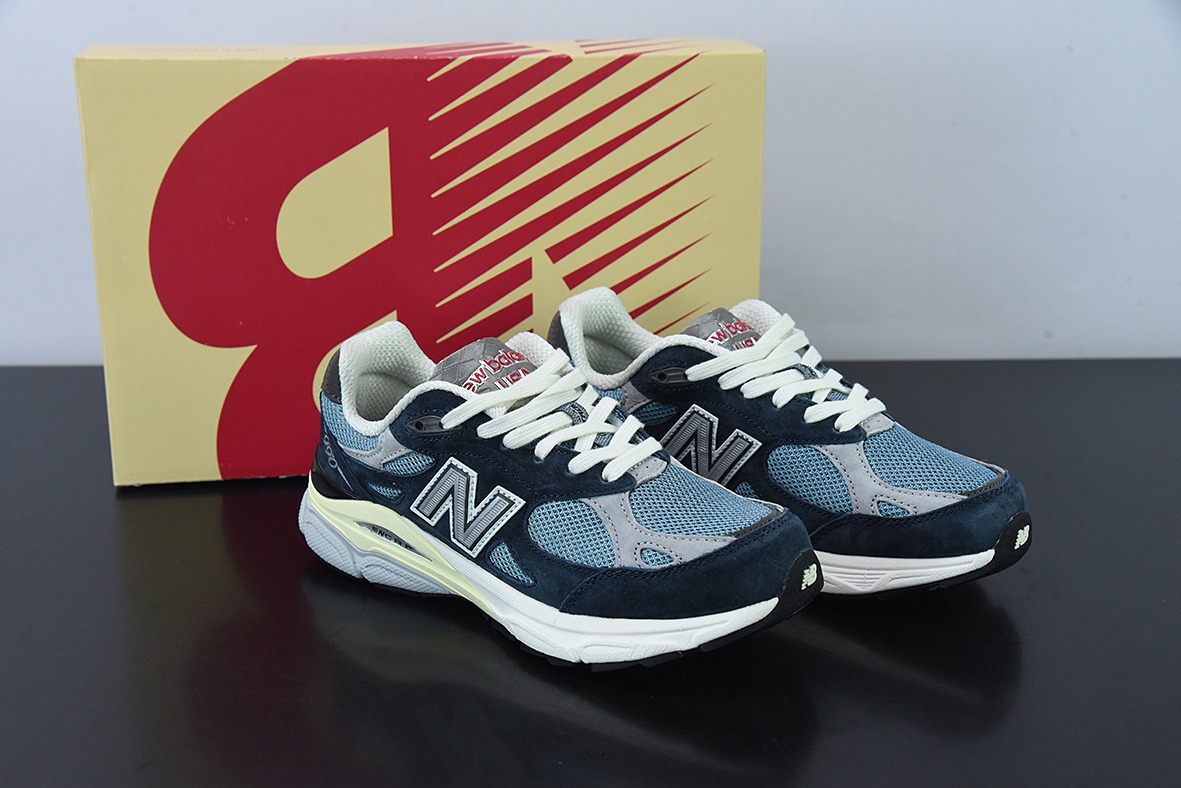 New Balance 990 V3 海军蓝 美产官方 复古休闲运动慢跑鞋 货号:M990TE3
