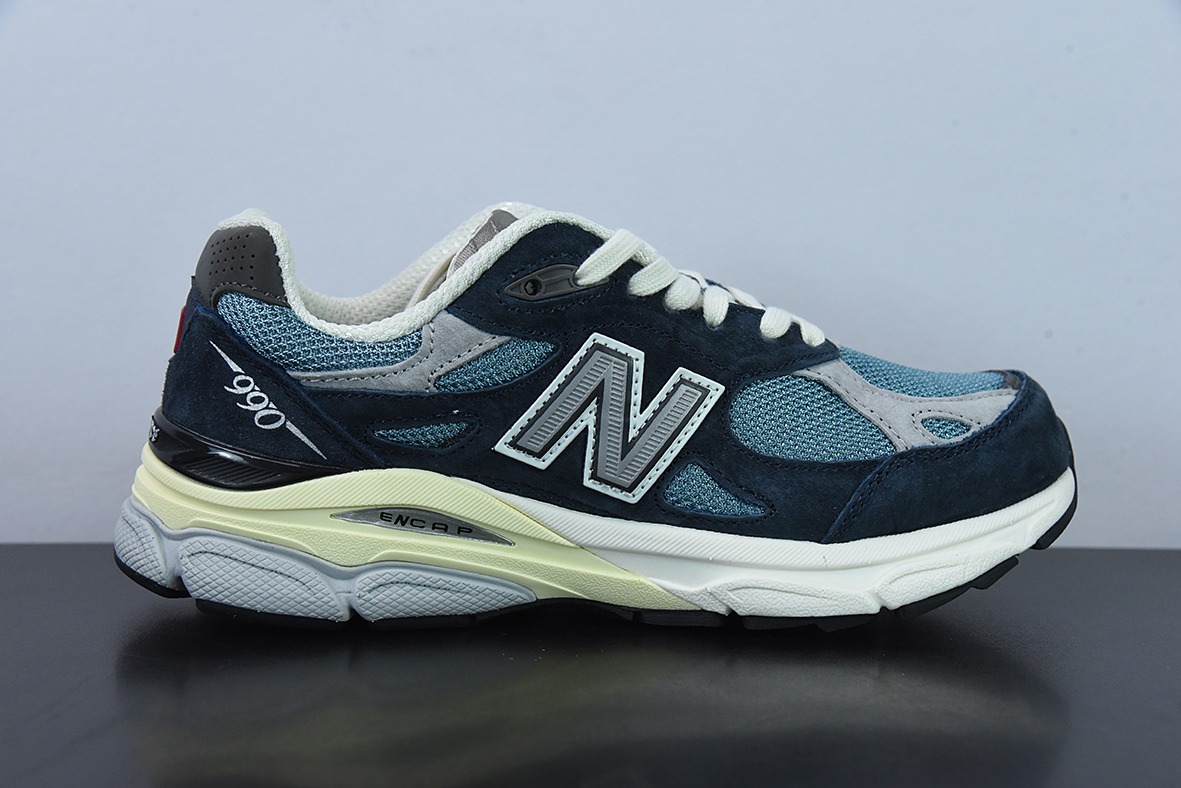 New Balance 990 V3 海军蓝 美产官方 复古休闲运动慢跑鞋 货号:M990TE3