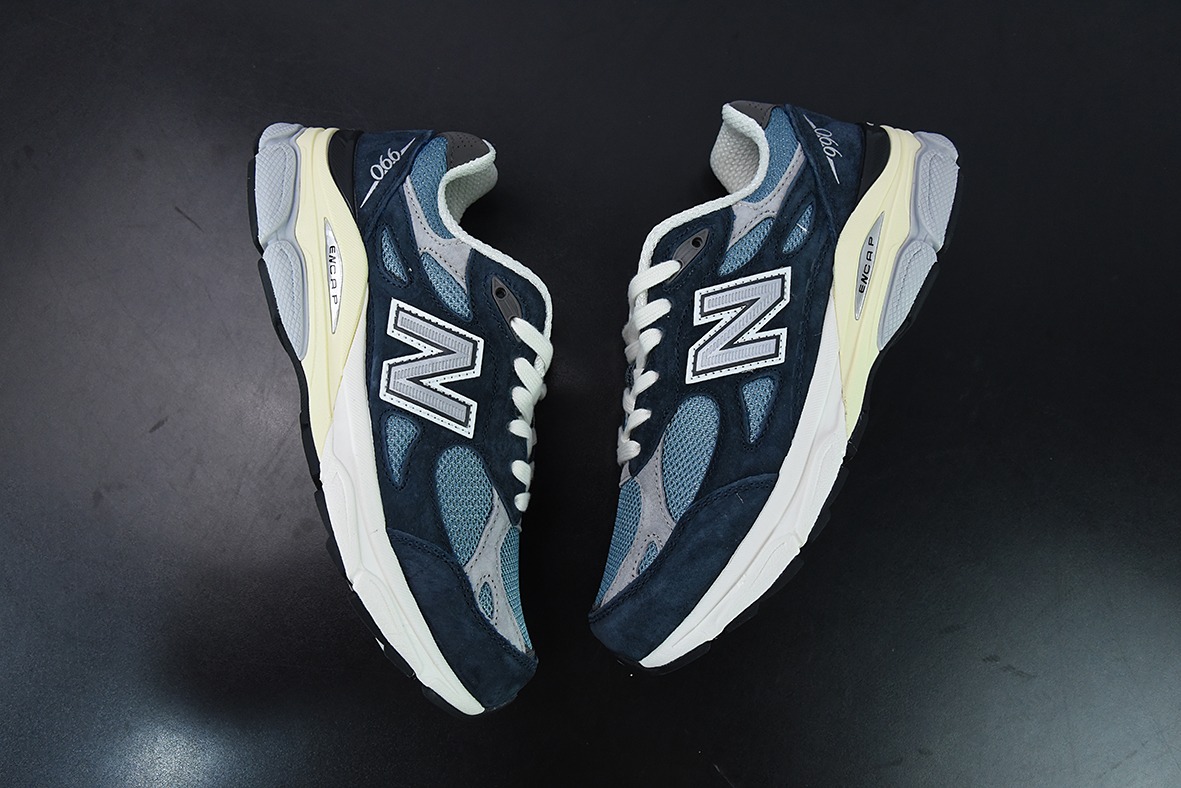 New Balance 990 V3 海军蓝 美产官方 复古休闲运动慢跑鞋 货号:M990TE3