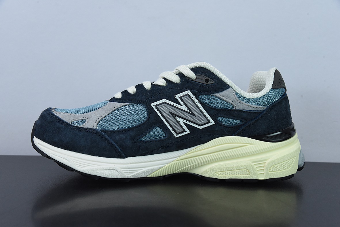 New Balance 990 V3 海军蓝 美产官方 复古休闲运动慢跑鞋 货号:M990TE3
