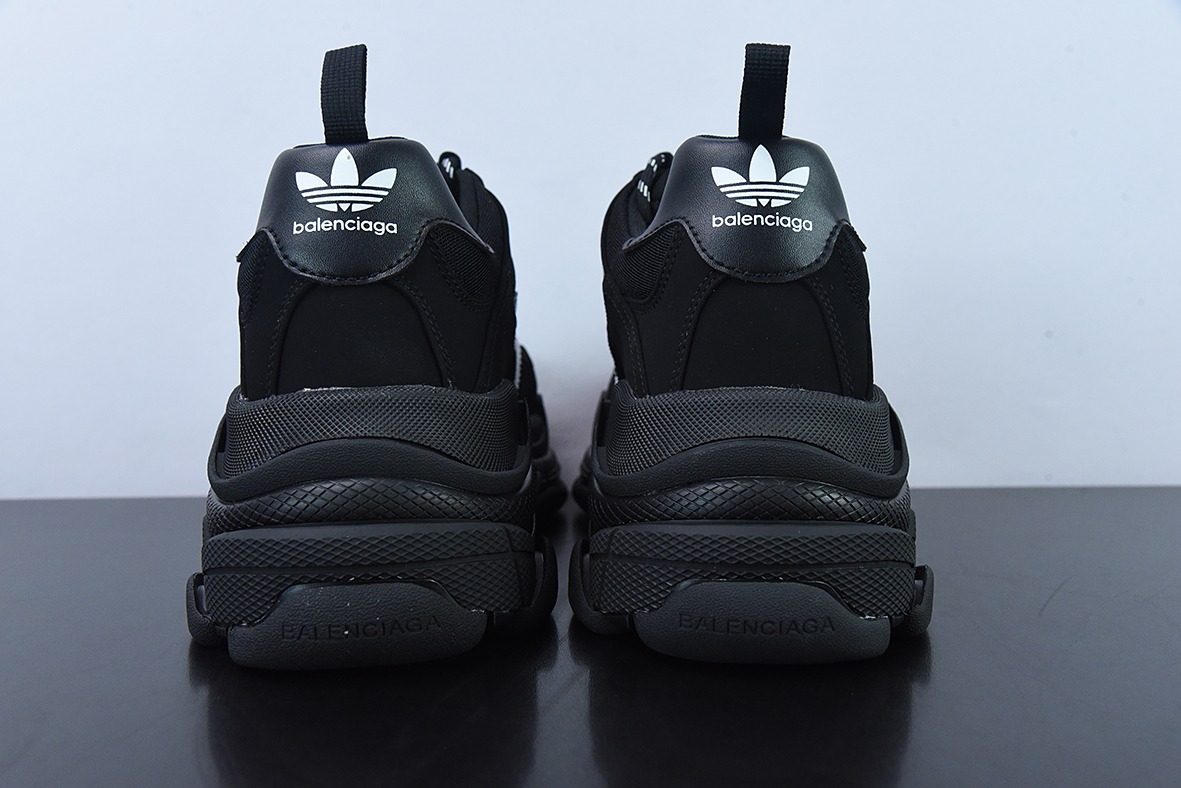 巴黎世家联名阿迪黑白 Balenciaga x Adidas 三叶草 Triple S 老爹鞋 巴黎世家运动鞋