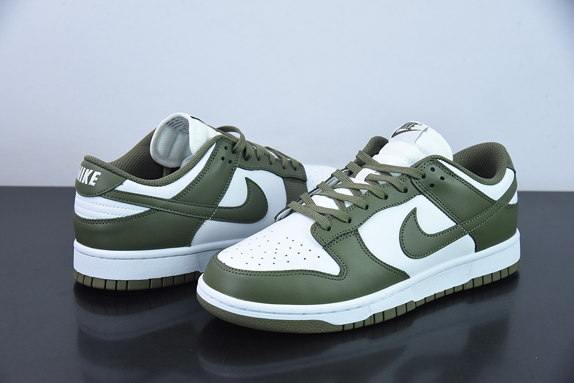 Nike Dunk Low Medium Olive 白橄榄绿休闲板鞋货号:DD1503-120