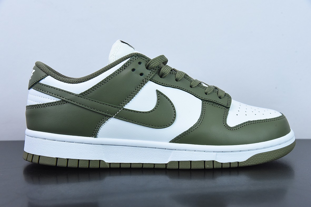 Nike Dunk Low Medium Olive 白橄榄绿休闲板鞋货号:DD1503-120