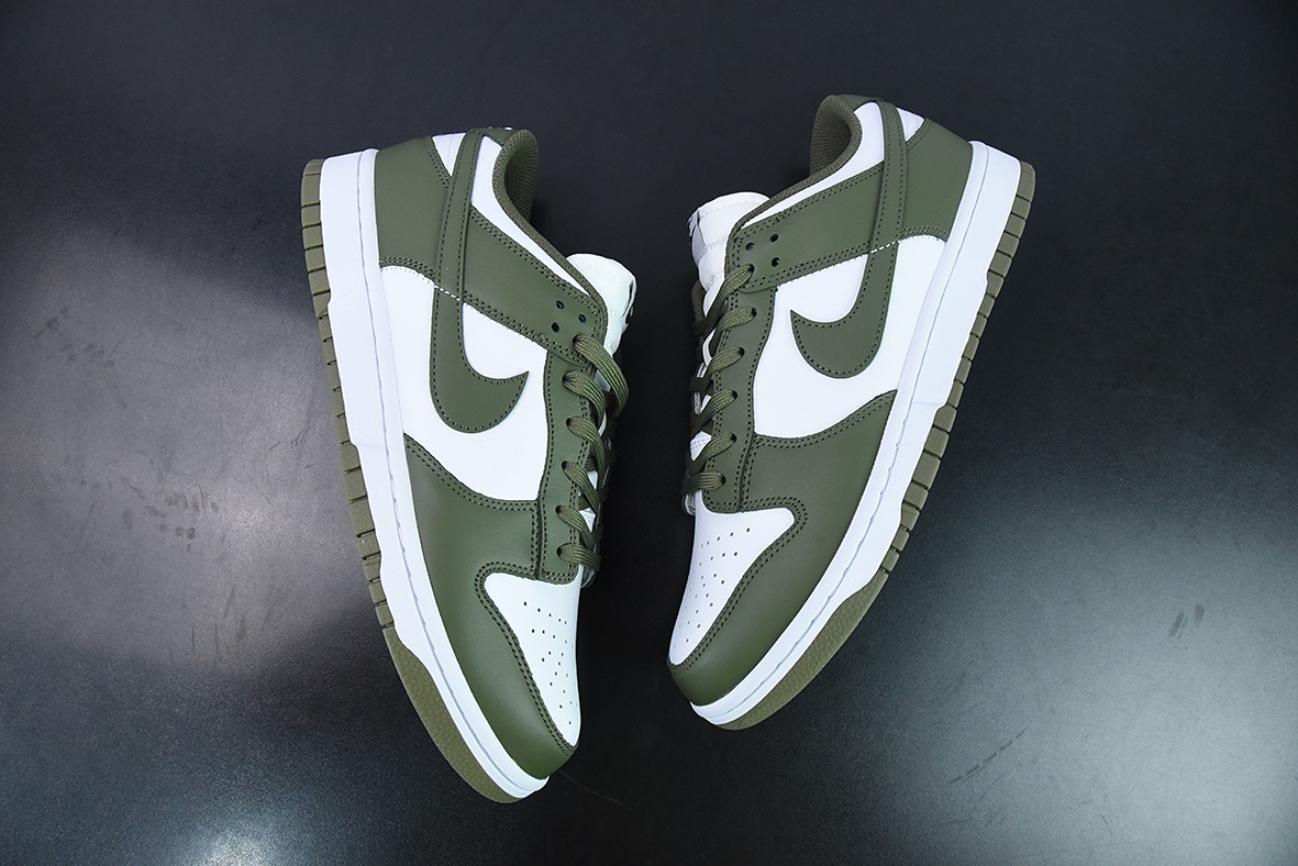 Nike Dunk Low Medium Olive 白橄榄绿休闲板鞋货号:DD1503-120