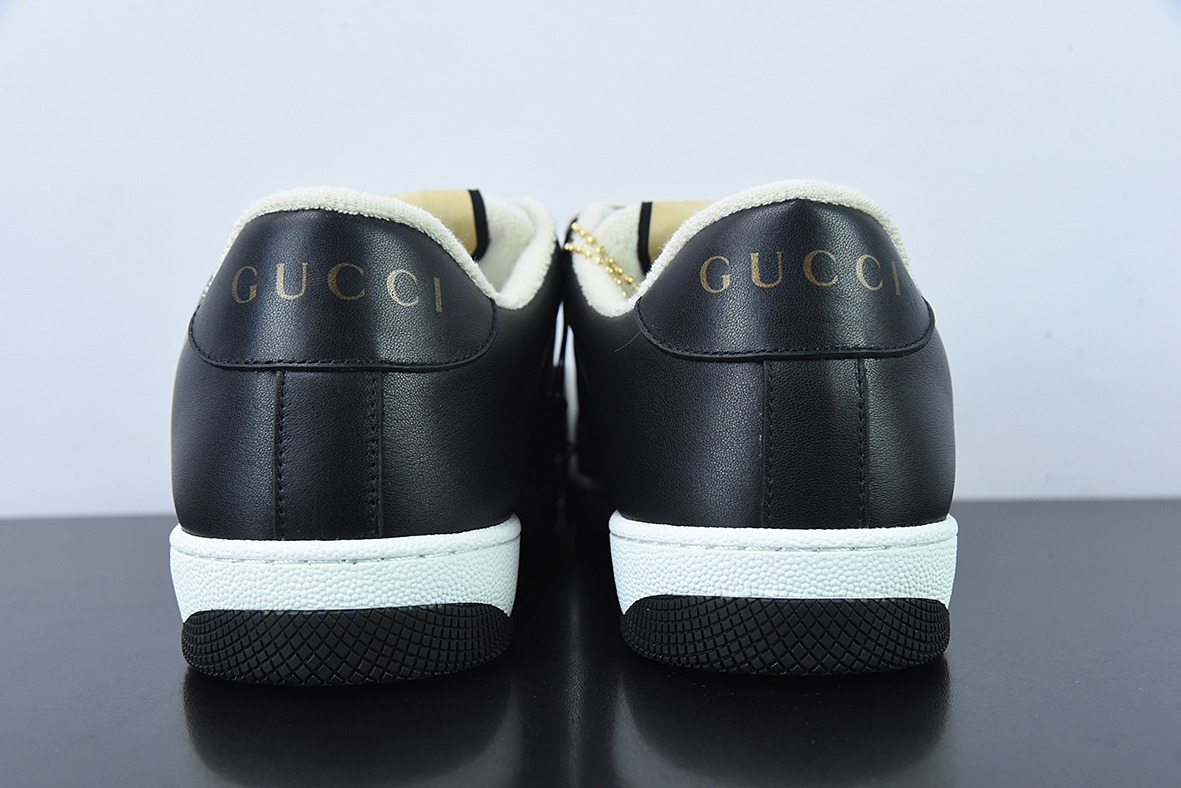 Gucci古驰小脏鞋系列Distressed Screener sneaker 经典原型复古百搭做旧小脏板鞋