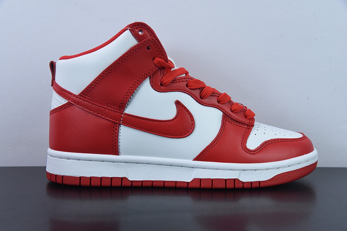 NK SB Dunk High "University Red" 大学红配色高帮男子篮球鞋 货号:DD1399 106