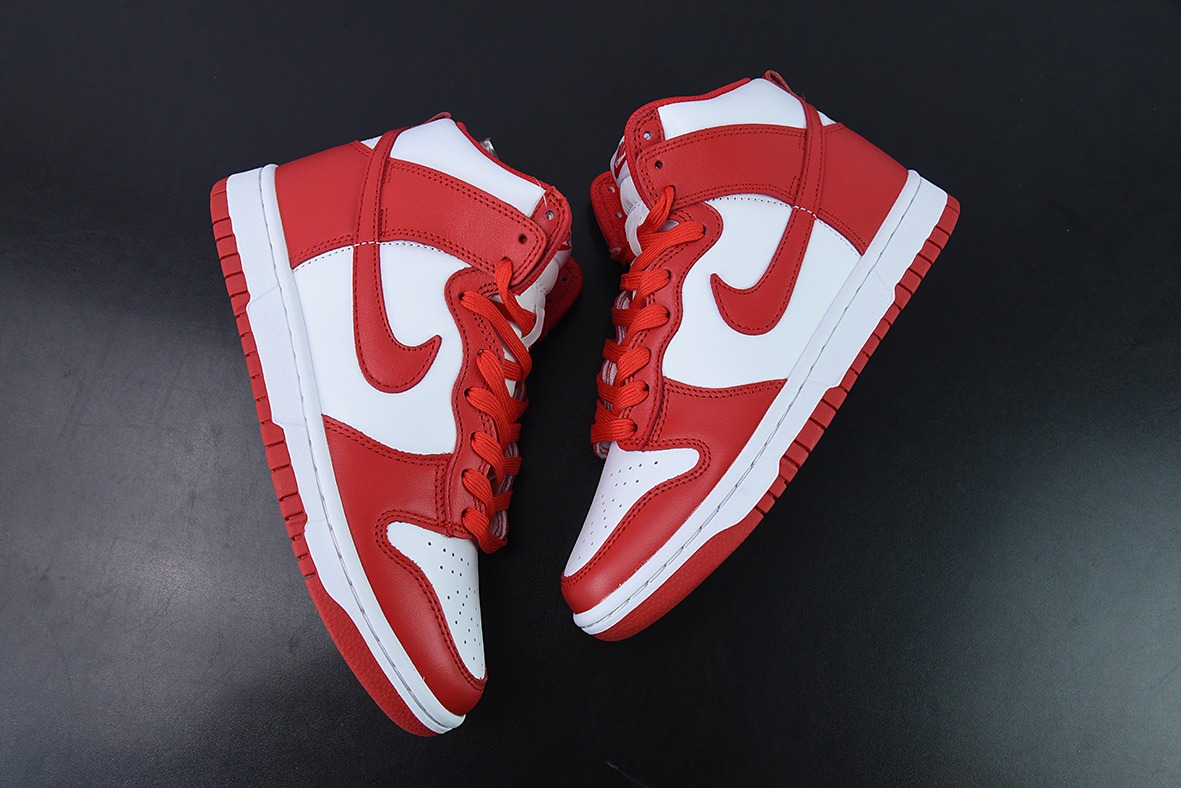 NK SB Dunk High "University Red" 大学红配色高帮男子篮球鞋 货号:DD1399 106