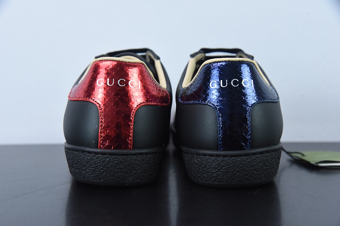 古驰Gucci Ace Embroidered Low-Top 拼色刺绣系列经典低帮百搭休闲运动小白板鞋429446 A38G0 1284