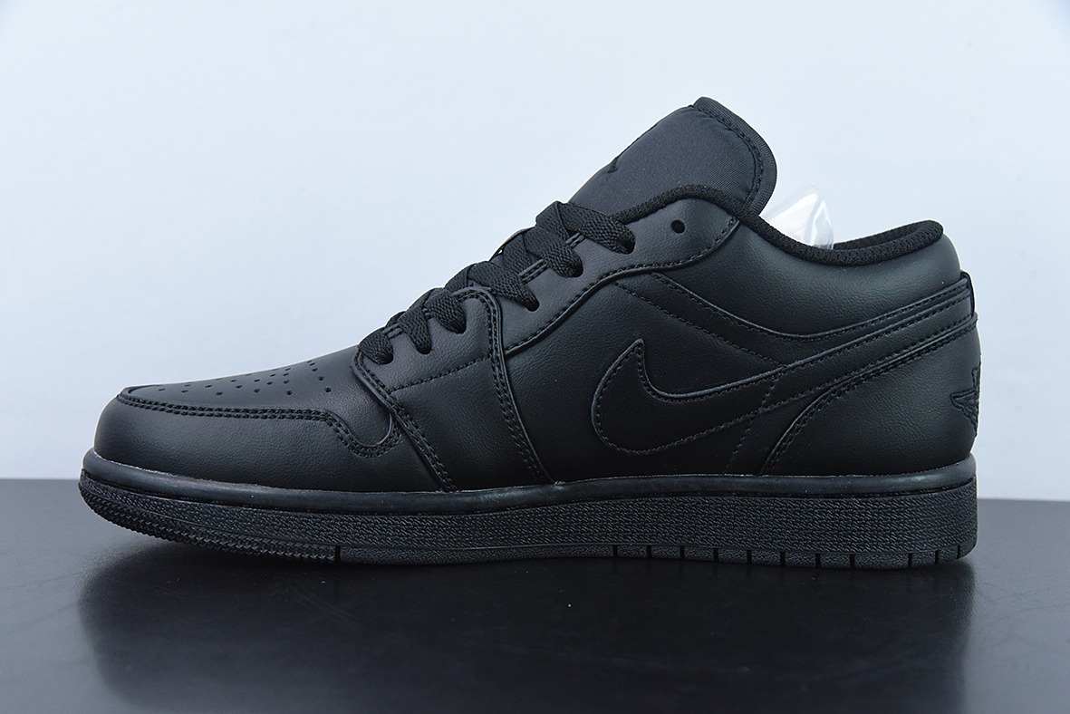 Air Jordan AJ1 Low 低帮系列 纯黑 货号：553558-093