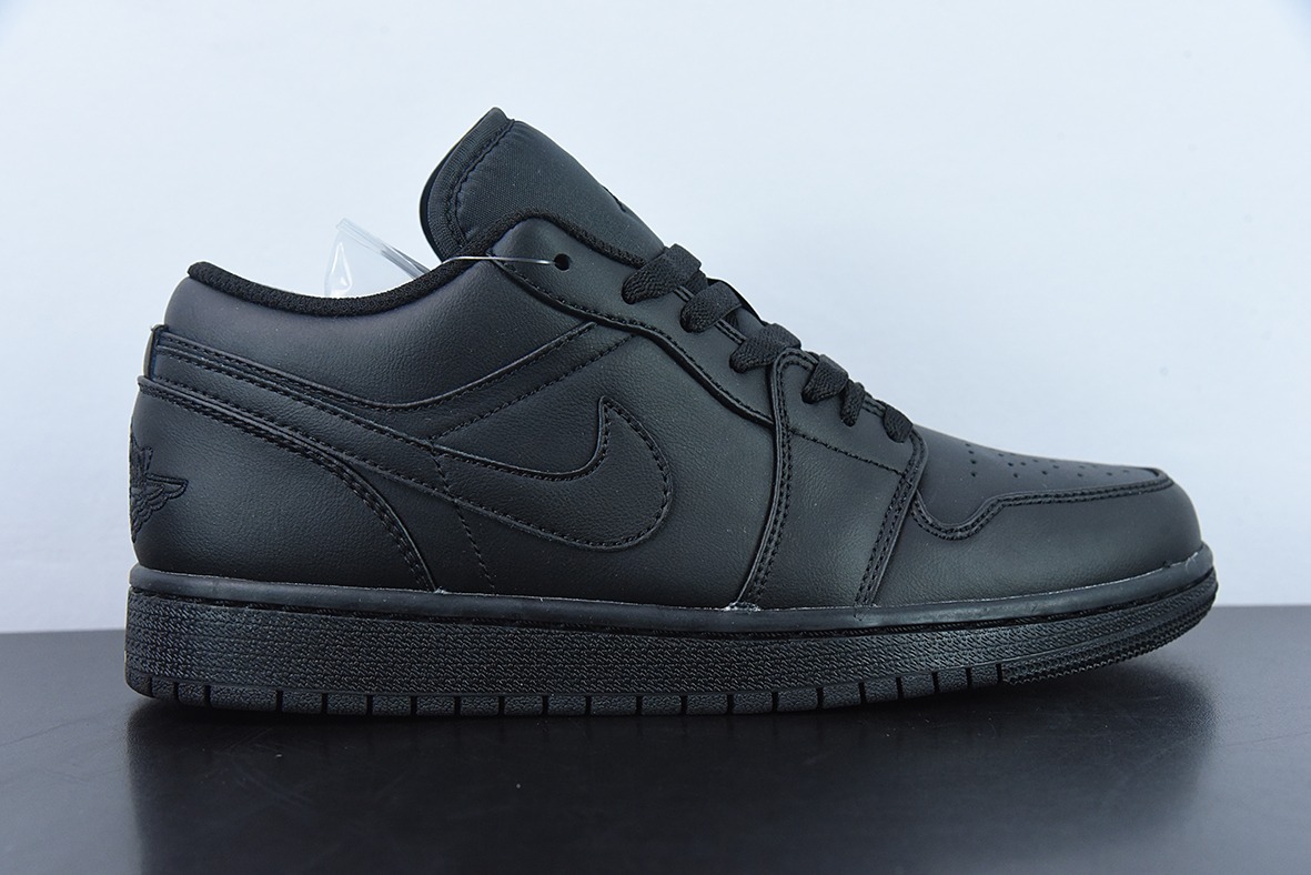 Air Jordan AJ1 Low 低帮系列 纯黑 货号：553558-093