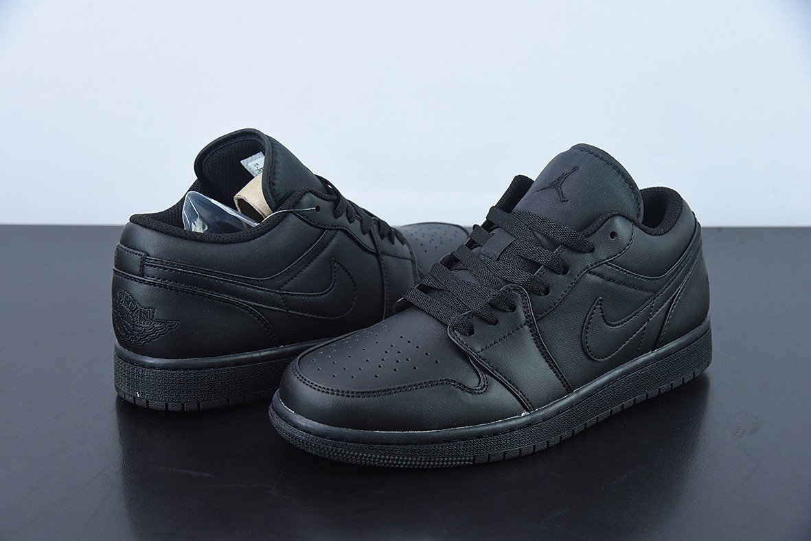 Air Jordan AJ1 Low 低帮系列 纯黑 货号：553558-093
