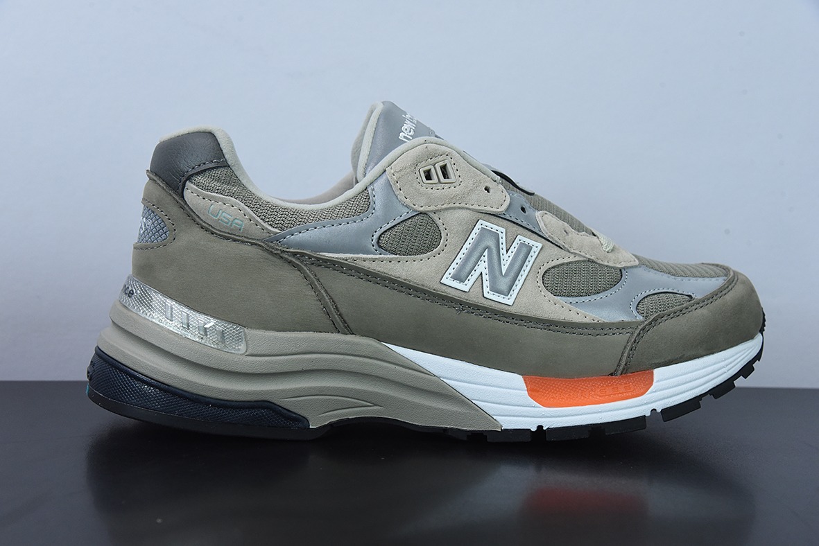 WTAPS x New Balance M992WT 新百伦NB992 联名总统复古慢跑鞋 灰绿