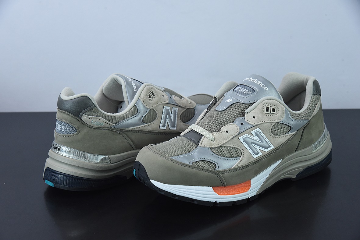 WTAPS x New Balance M992WT 新百伦NB992 联名总统复古慢跑鞋 灰绿