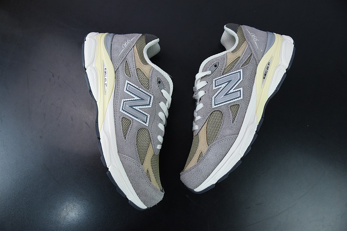 New Balance 990 V3 灰棕美产官方 复古休闲运动慢跑鞋货号:M990TG3