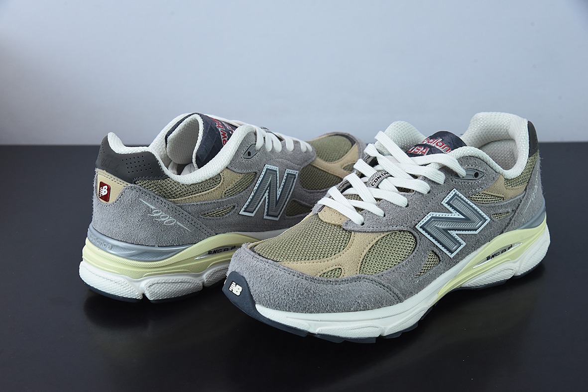 New Balance 990 V3 灰棕美产官方 复古休闲运动慢跑鞋货号:M990TG3