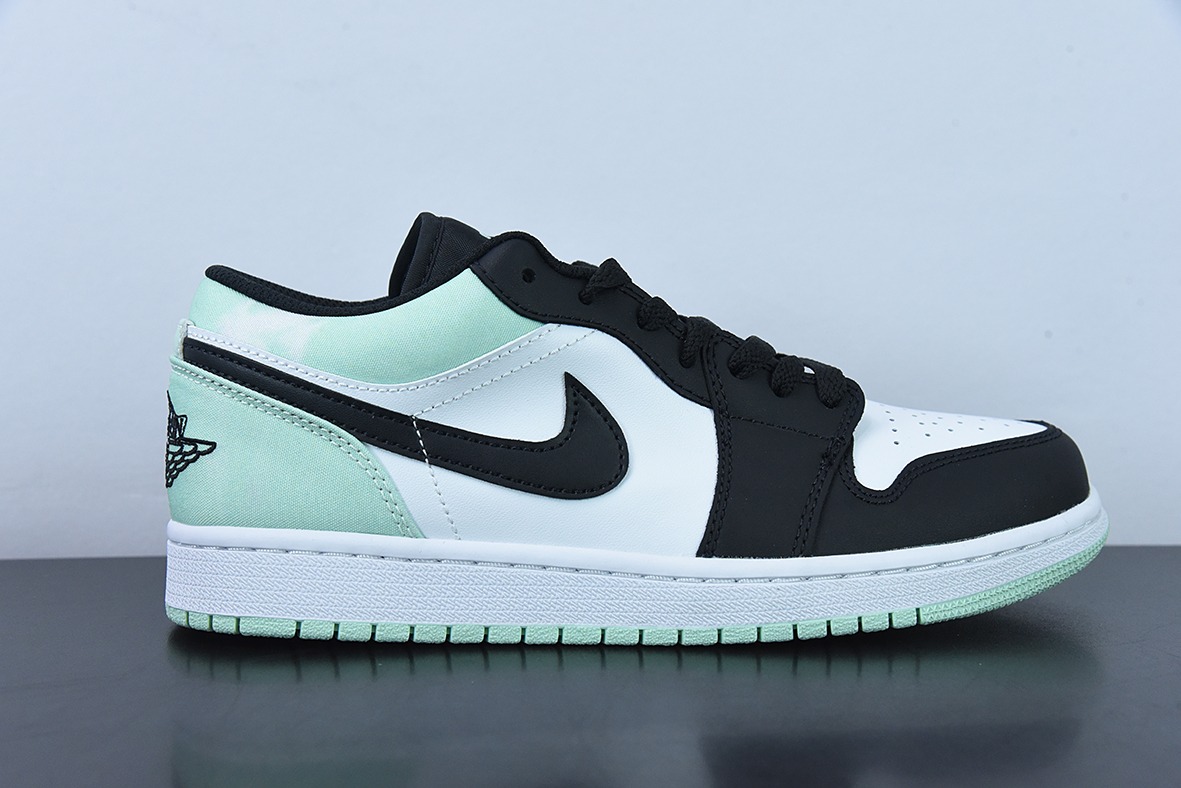 Air Jordan AJ1 Low 低帮AJ1白黑绿小蒂芙尼 纯原男码 货号：DM1199-100