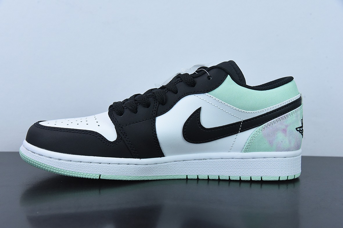Air Jordan AJ1 Low 低帮AJ1白黑绿小蒂芙尼 纯原男码 货号：DM1199-100