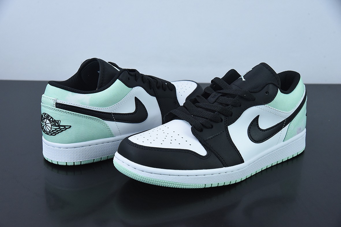 Air Jordan AJ1 Low 低帮AJ1白黑绿小蒂芙尼 纯原男码 货号：DM1199-100