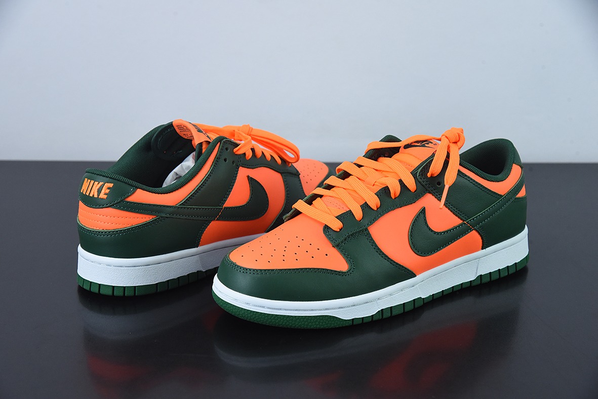 Nk SB Dunk Low "Miami Hurricanes" 橘绿色 SB低帮休闲板鞋 货号:DD1391-300