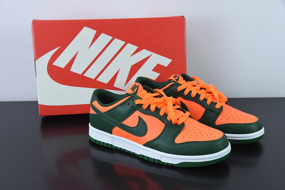Nk SB Dunk Low "Miami Hurricanes" 橘绿色 SB低帮休闲板鞋 货号:DD1391-300