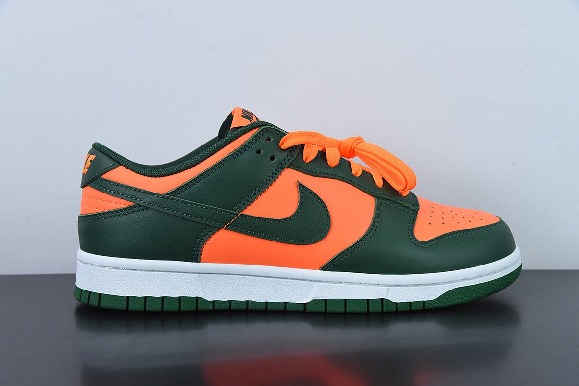 Nk SB Dunk Low "Miami Hurricanes" 橘绿色 SB低帮休闲板鞋 货号:DD1391-300