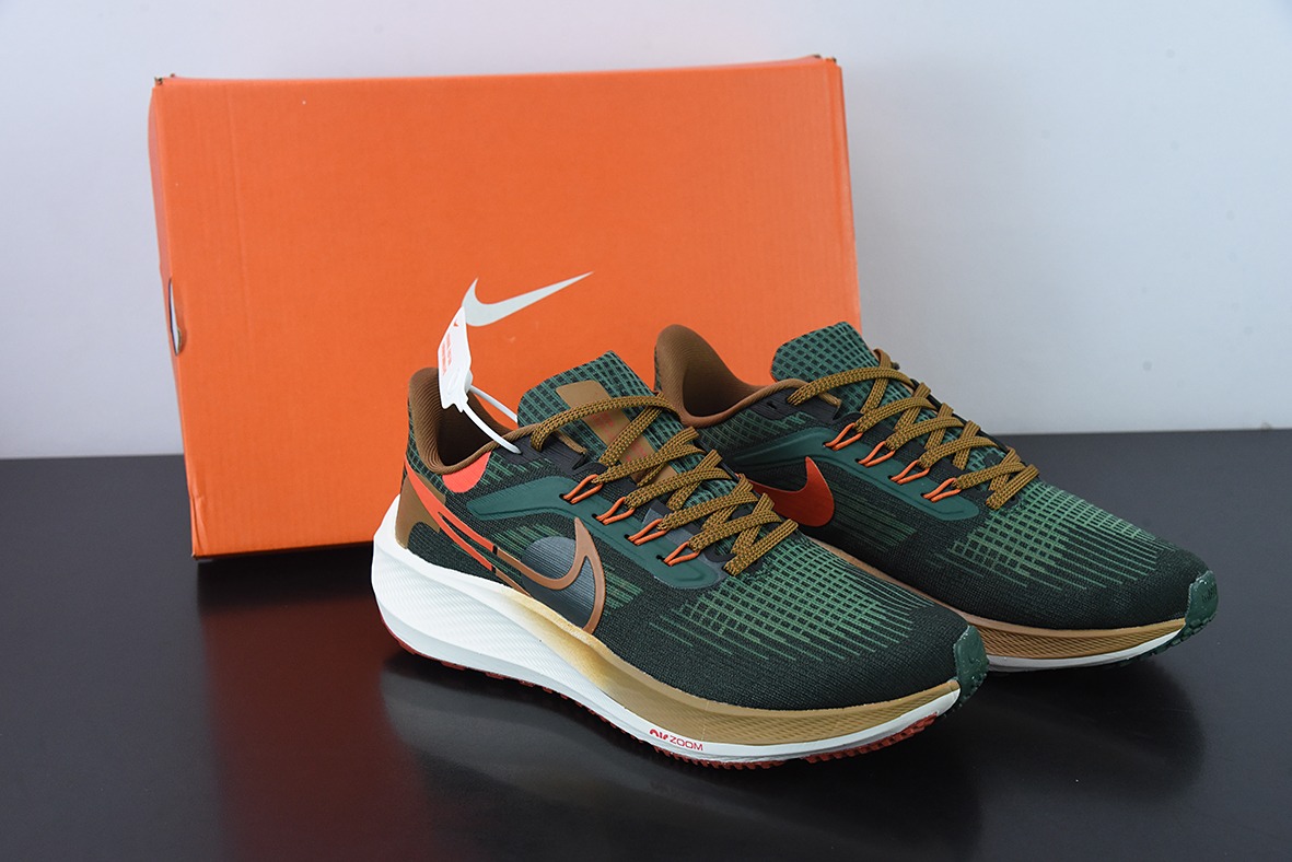 NK Air Zoom Pegasus 39"Dark Green/Orange"39代超级飞马涡轮增压马拉松休闲运动慢跑鞋“网织深绿橙”DO9500-300