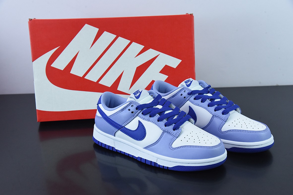 Nike Dunk Low GS “Blueberry” 白紫蓝莓休闲板鞋 货号：DZ4456-100