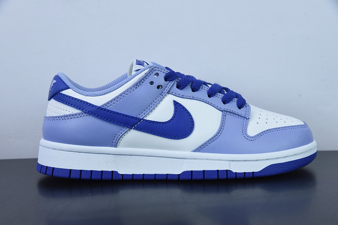 Nike Dunk Low GS “Blueberry” 白紫蓝莓休闲板鞋 货号：DZ4456-100