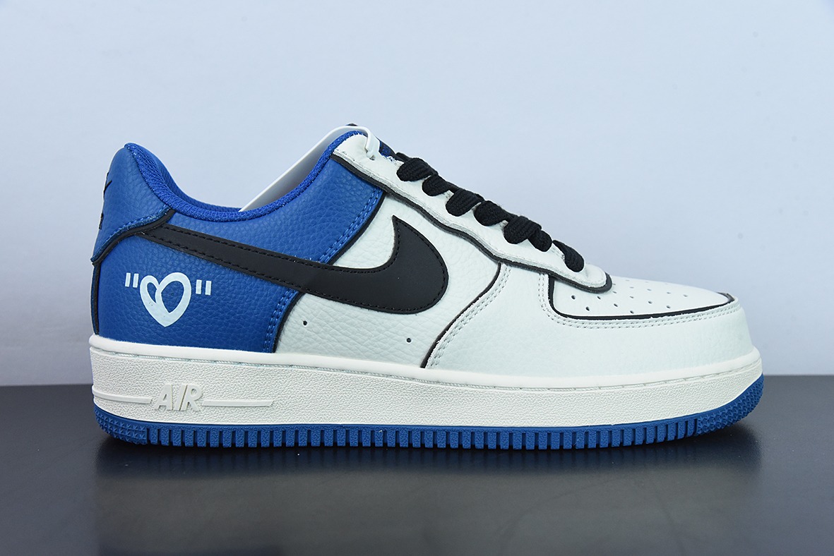 Nike Air Force 1 Low 07 米蓝黑 情人节男女同款运动鞋 货号：AL2236 300