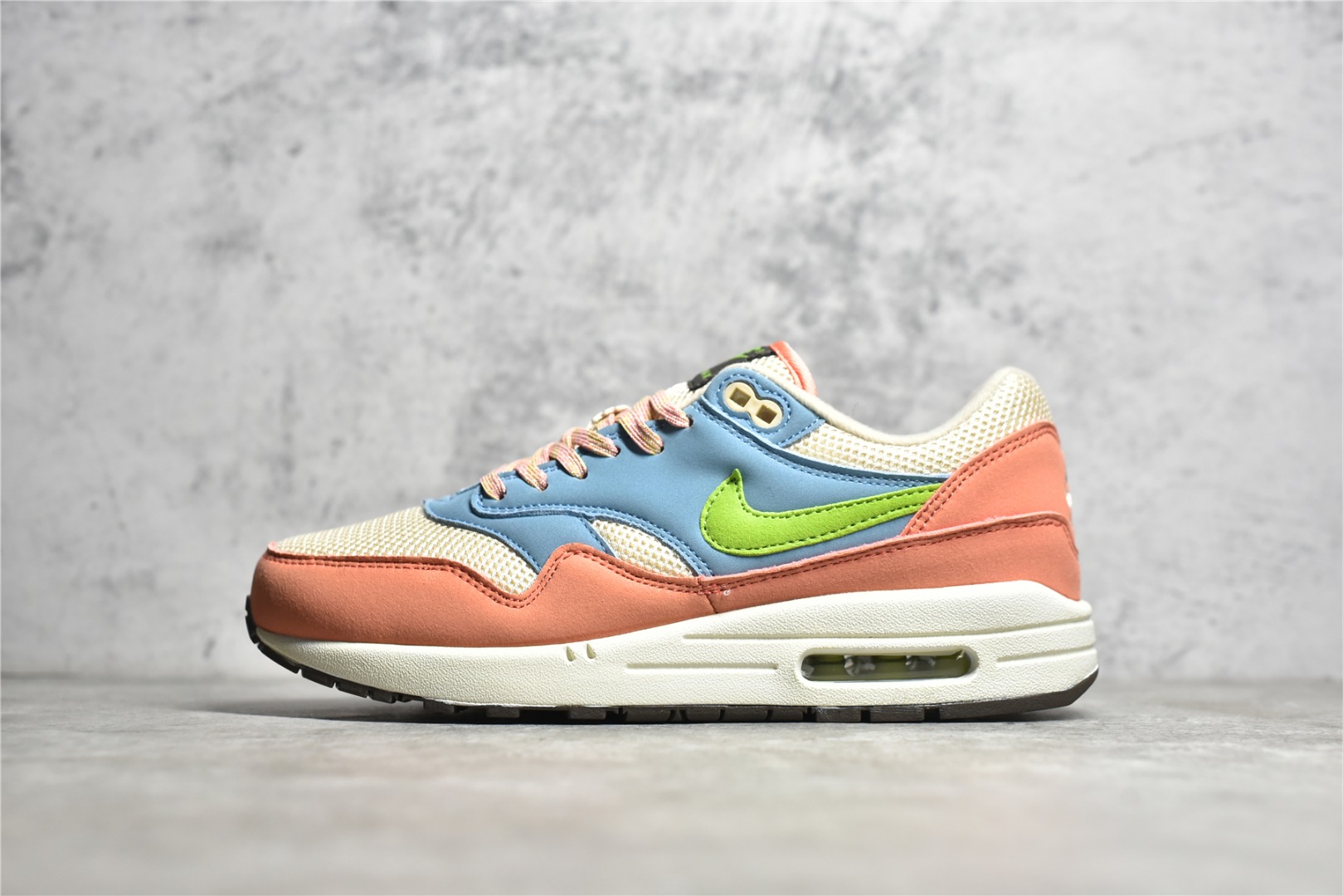 Original nuevo 🚀# nivel de fábrica NK Air Max 1 zapatillas de jogging retro de air bag original rosa azul diseñado por…