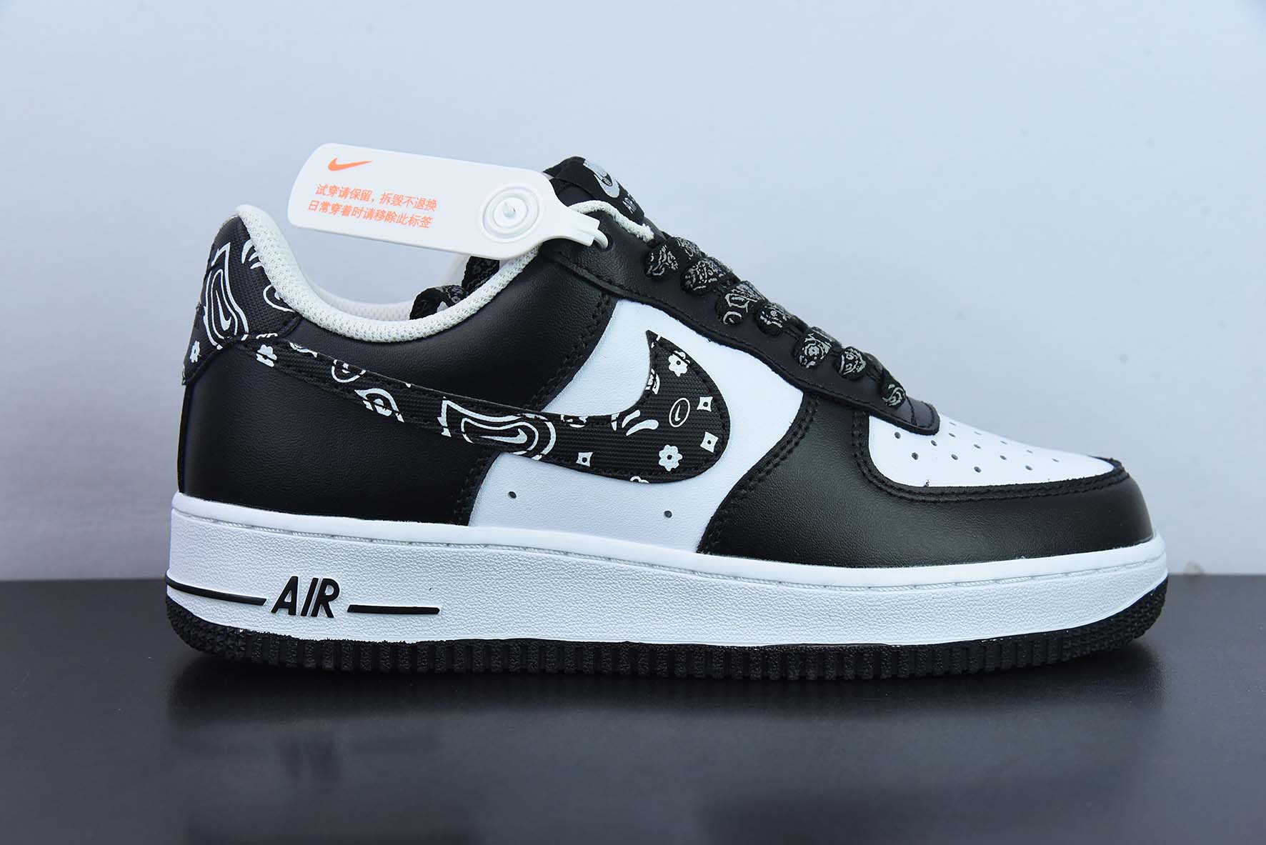 Air Force 1’07 Low"Black Paisley"空军一号白腰果花反光”低帮休闲板鞋 XM6389-316