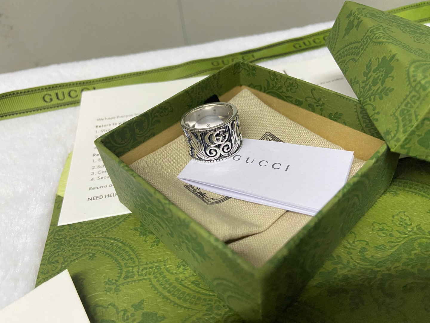 Gucci Double G Wing Ring - Comprehensive 8