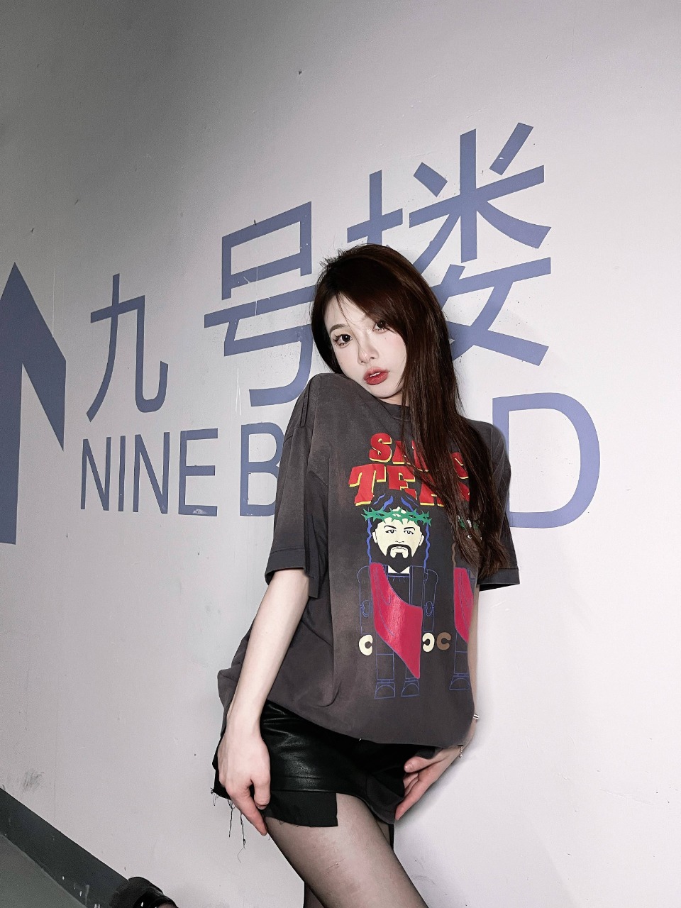 Upper body collection picture Saint Michael 22Fw Lego Jesus Print Short Sleeve