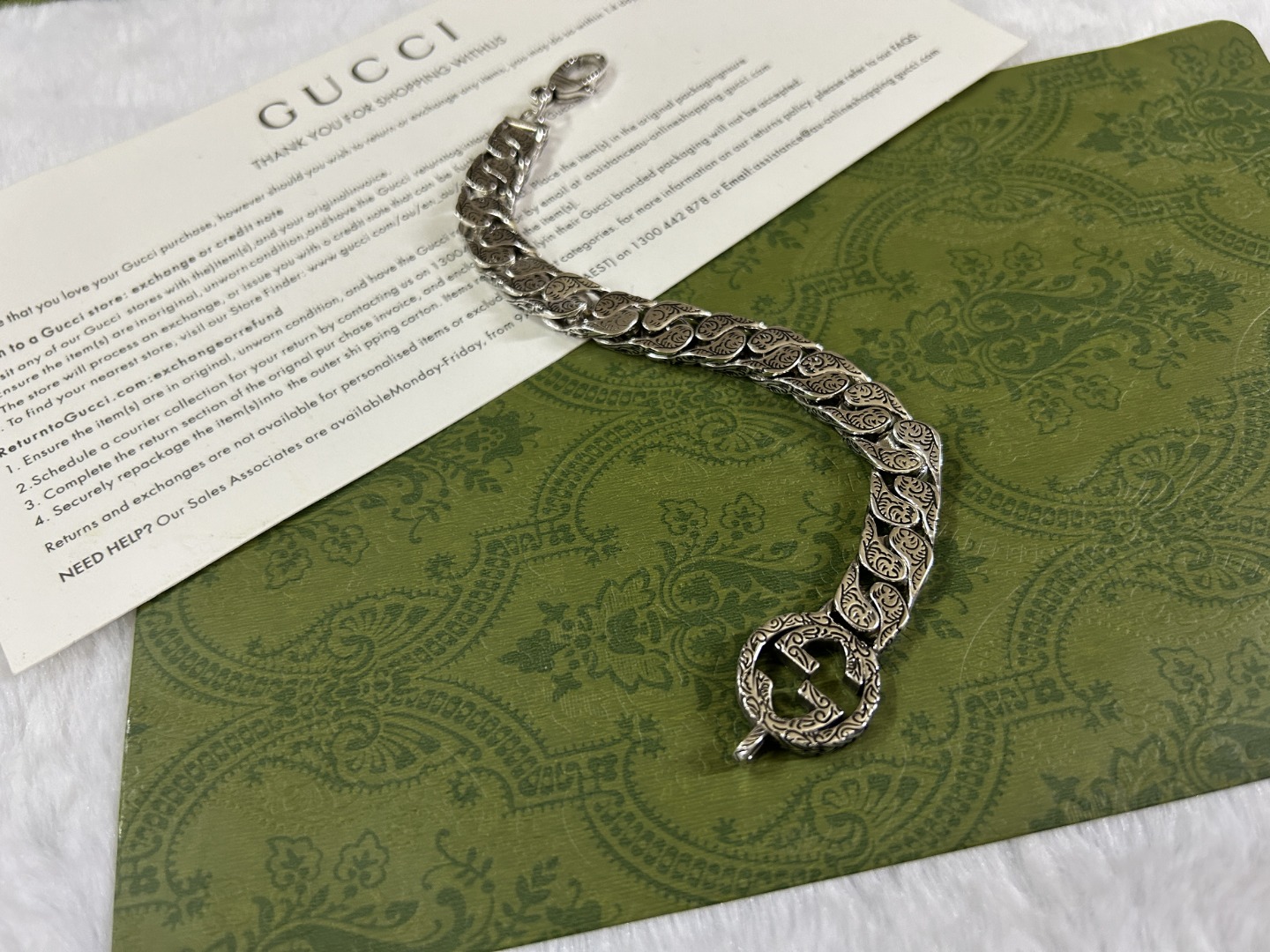 Gucci 古驰 雕花手链 长度：18-20-22CM