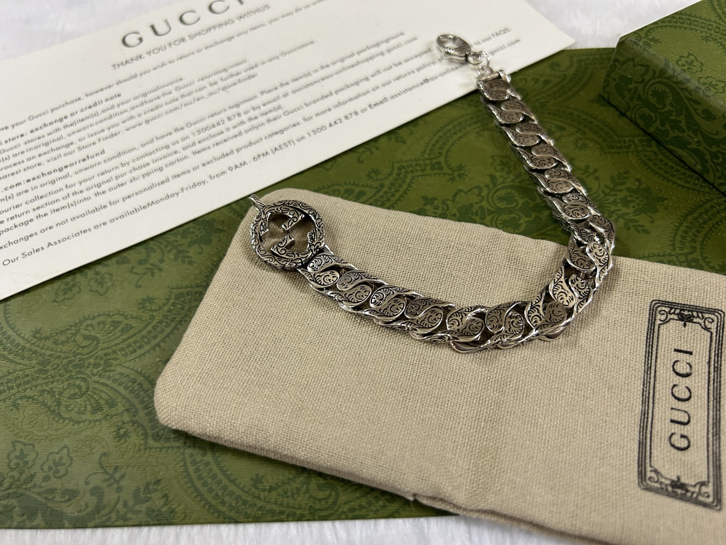 Gucci 古驰 雕花手链 长度：18-20-22CM